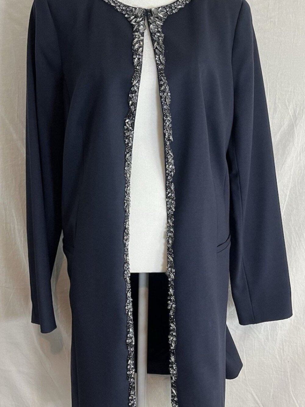 Magaschoni Collection Woman’s Overcoat, Sz14, Navy
